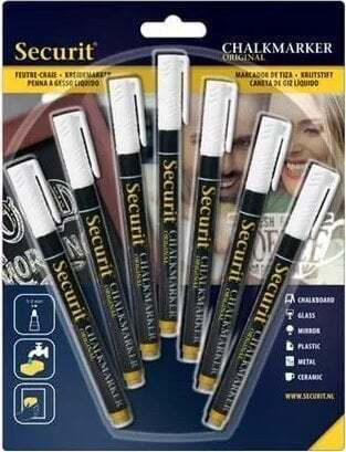 Marker Creion Lichid Securit Alb 1-2mm 7 Bucăți/Pachet 7 Bucăți