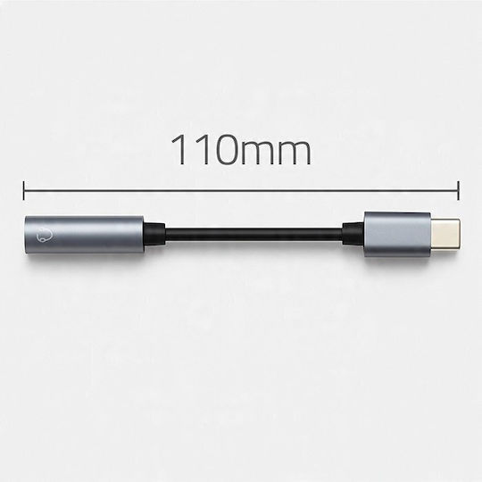 Adaptor Qoltec USB-C La Jack 3.5mm 10cm Aluminiu