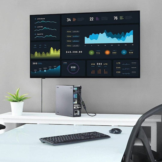 Techly Konverter DisplayPort / HDMI männlich zu DisplayPort / HDMI weiblich 1Stück IADAP DP-HDMIF8K