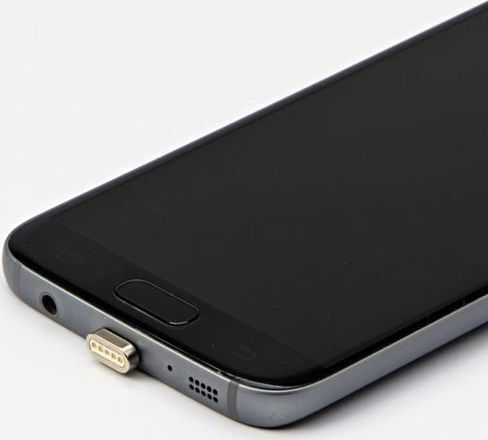 Reductor cablu magnetic USB 2.0 cu capăt Lightning-m, reducere 0, argintiu
