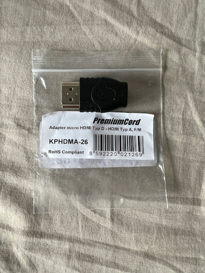 PremiumCord Конвертор HDMI Мъжки В Micro HDMI Женски 1 Брой kphdma-26