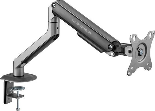LC-Power Stand Desk Mounted Monitor up to 32" with Arm Silver (LC-EQ-A32B)