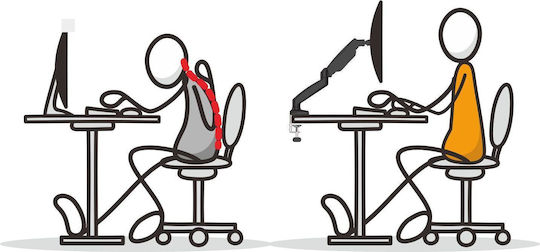 Techly Stand Desk Mounted Monitor up to 27" with Arm (ICA-LCD-514)