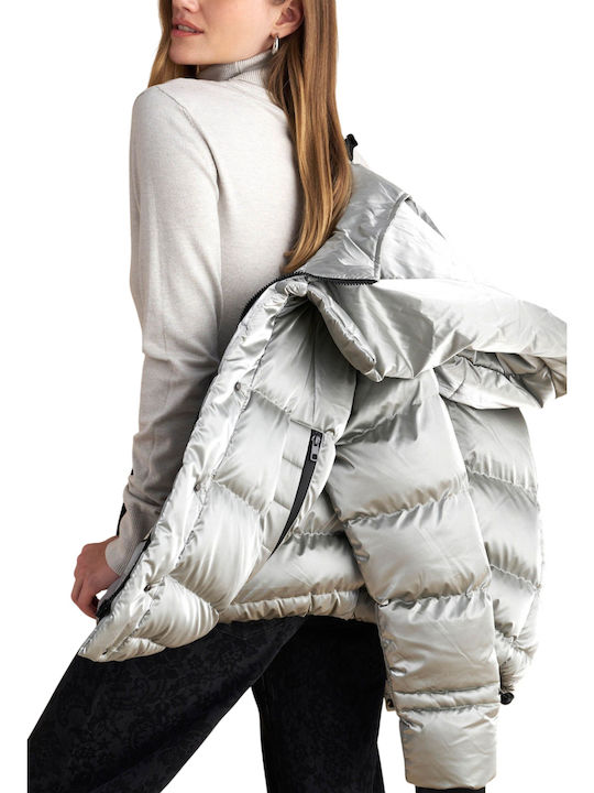 Scurtă Jachetă de femei Puffer Metallic