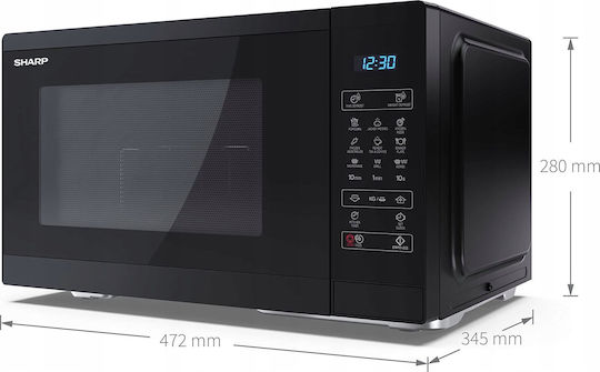 Sharp Cuptor cu microunde cu Grill 25lt Negru