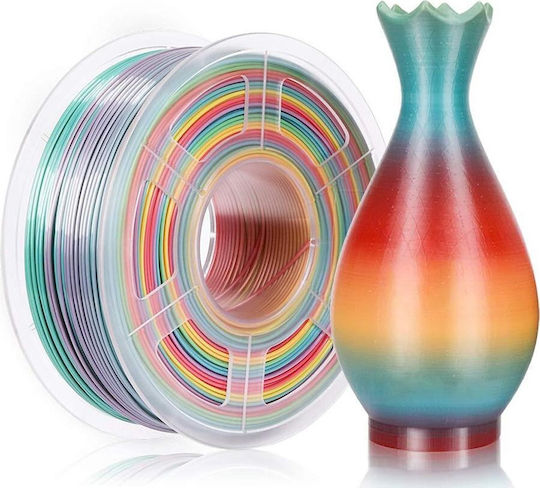 Sunlu PLA 3D Printer Filament 1.75mm Rainbow 1kg 1τμχ (Spool)