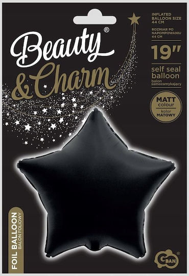 GoDan Luftballon Stern Folie Schwarz 44cm