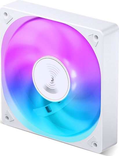 Jonsbo SL-120CW Case Fan 120mm (1500rpm) With RGB Lighting And 3-Pin Connection White