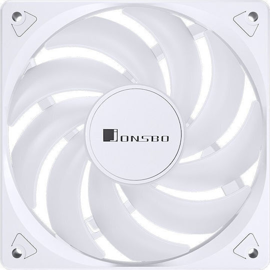 Jonsbo SL-120CW Case Fan 120mm (1500rpm) With RGB Lighting And 3-Pin Connection White