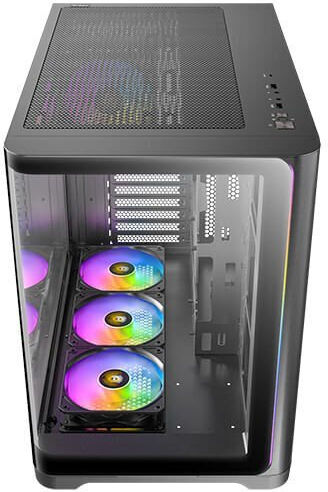 Antec C5 Геймърско бюро Midi Tower Компютърна кутия със страничен прозорец и ARGB осветление Черен