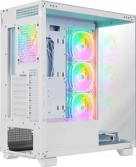Rampage Hydra V1 Gaming Midi Tower Computer Case with Side Window White
