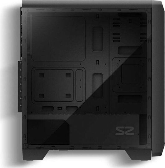 Zalman S2 Gaming Midi Tower Κουτί Υπολογιστή με Πλαϊνό Παράθυρο Μαύρο