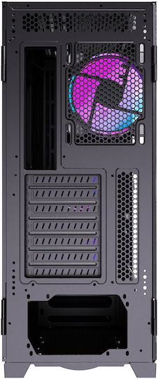 Preyon Nest Meshy+ Gaming Midi-Turm Computergehäuse mit Seitenfenster und RGB-Beleuchtung Schwarz