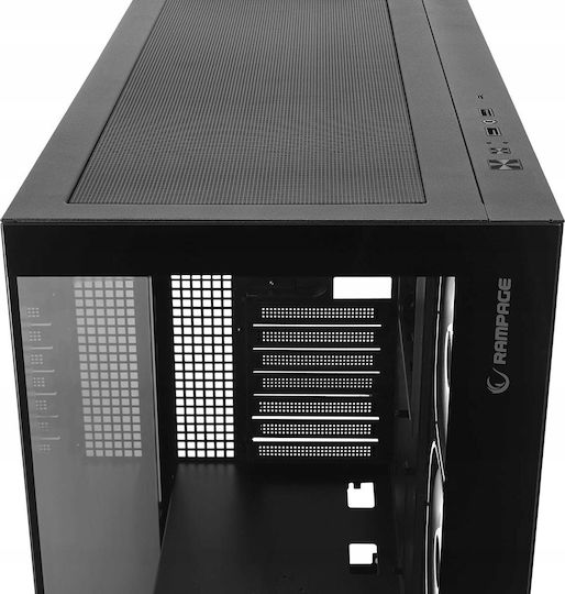Rampage Hydra V1 Gaming Middle Tower Carcasă Calculator cu Fereastră Laterală Negru