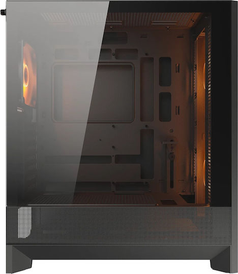 Cougar Airface 180 Gaming Midi Tower Κουτί Υπολογιστή με Πλαϊνό Παράθυρο και ARGB Φωτισμό Μαύρο