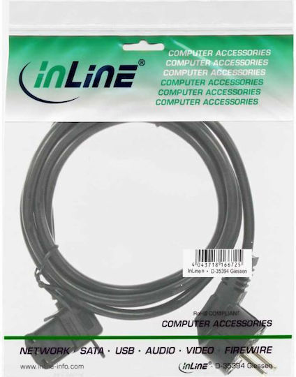 InLine IEC C13 - IEC C13 Cable 1m Μαύρο 16752N