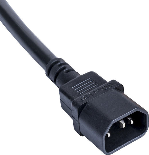 Akyga IEC C13 - Schuko Kabel 1m Schwarz (AK-PC-13A)