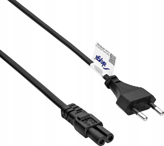Akyga IEC C7 - IEC C7 Cable 3m Μαύρο 5901720139511