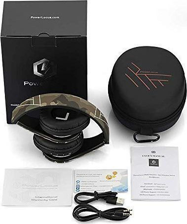 PowerLocus P2 Wireless / Wired Over Ear Headphones with Radio Multicolored