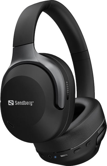 Sandberg Travel Wireless / Wired Over Ear Headphones with 30 hours of Operation Black