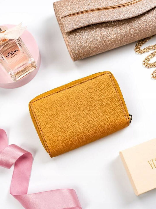 Leder Damen Geldbörse mit RFID Gold