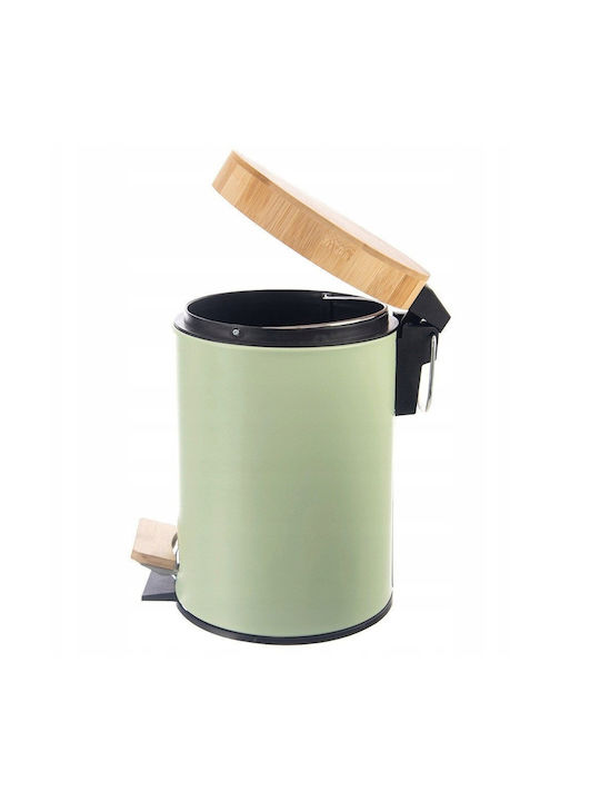 Lumarko Coș de Gunoi Metal cu Pedală Verde 3lt 1buc