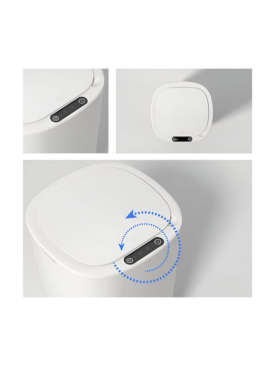Mozos Plastic Waste Bin with Sensor White 12lt