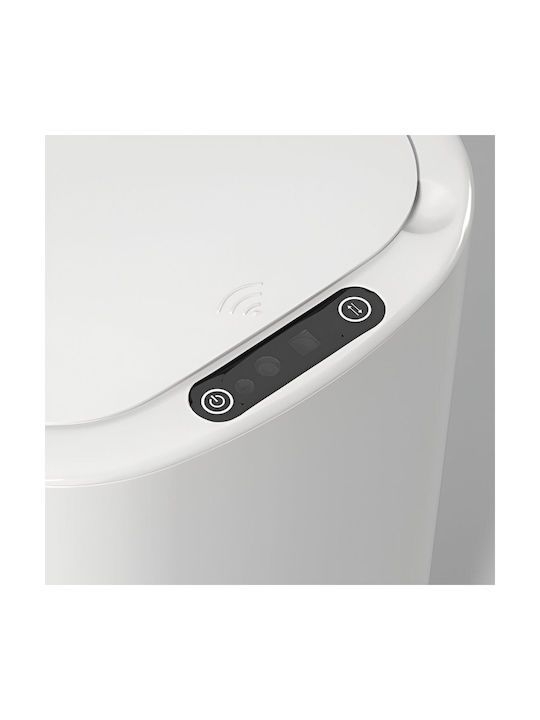 Mozos Plastic Waste Bin with Sensor White 12lt