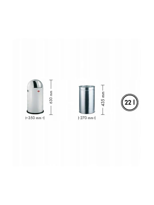 Wesco Waste Bin Waste Plastic Green 22lt 1pcs