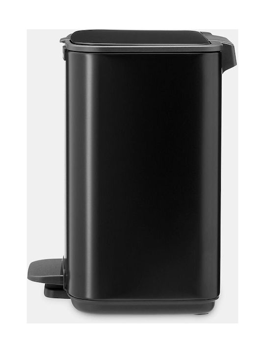 Brabantia Bo Pedal Plastic Waste Bin with Pedal Black 4lt