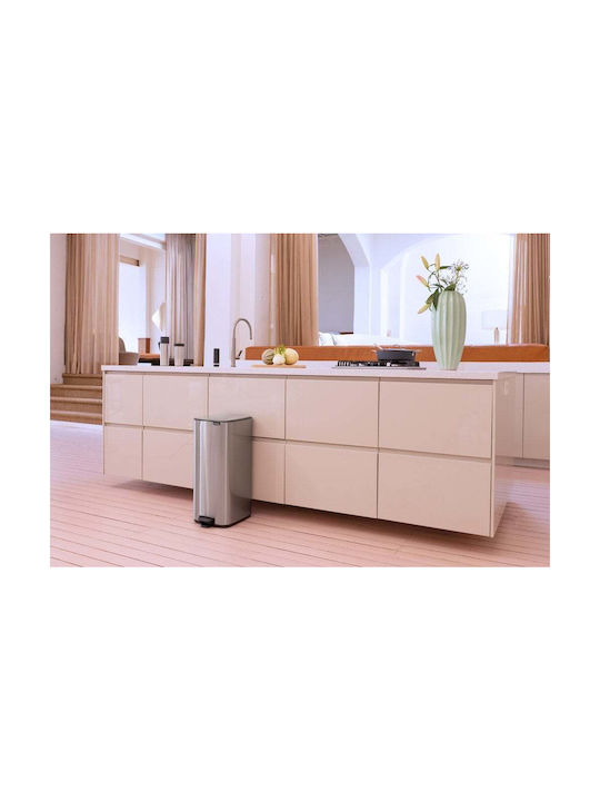 Brabantia Abfalleimer Abfall aus Edelstahl mit Pedal Gray 30Es 1Stück