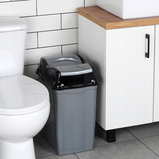 Stefanplast Κάδος Απορριμμάτων Πλαστικός Γκρι 28lt