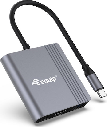 Equip USB-C Docking Station mit HDMI 4K PD Gray (133488)