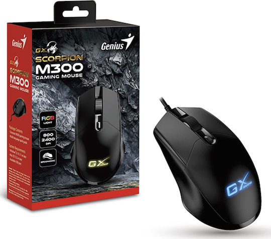 Genius Scorpion M300 RGB Gaming Gaming Maus Schwarz