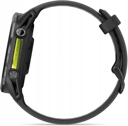 Garmin Forerunner 970 Titanium 47mm Αδιάβροχο Smartwatch με Παλμογράφο (Carbon Gray DLC Titanium with Black and Translucent Whitestone)