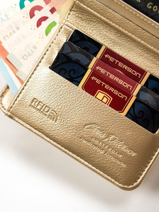 Μικρό Γυναικείο Πορτοφόλι με RFID Χρυσό