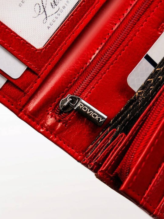 Large Leather Women's Wallet Red