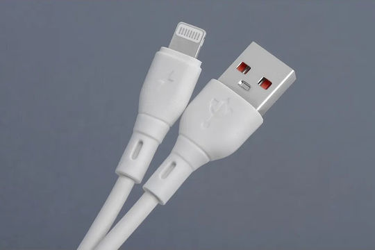Blue Star Regular USB-A la Cablu Lightning Alb 1m