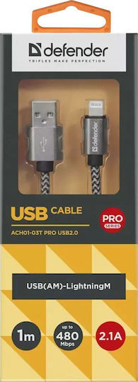 Defender USB-A zu Lightning Kabel Weiß 1m (87809)