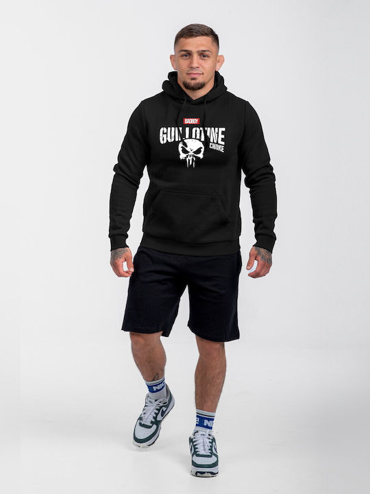 Sweatshirt with Hood Black, White, Red