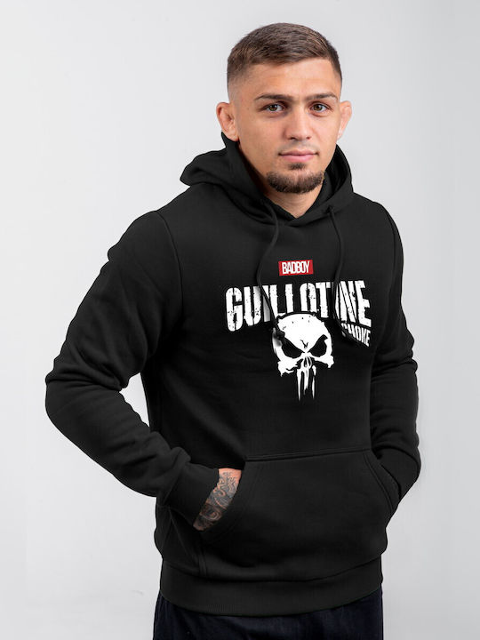 Sweatshirt with Hood Black, White, Red