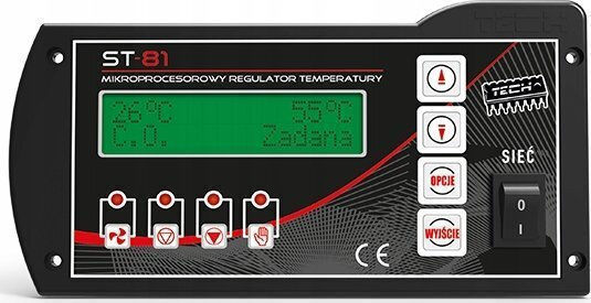Tech Ελεγκτής St-880 Zpid Λέβητα Τροφοδοσίας Μαύρος