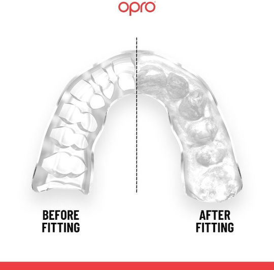 Adult Mouth Guard Opro Instant Custom-Fit Camo Black White Silver