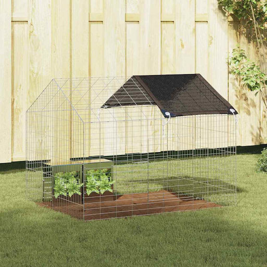 vidaXL 42019236 Metallischer Käfig für Kaninchen 400cmx78cmx78cmcm.