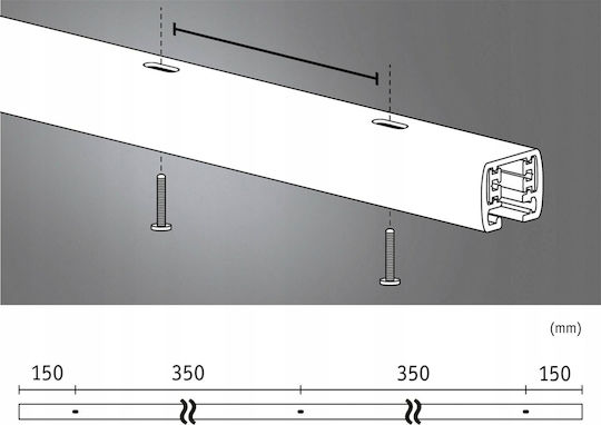 Urail System Paulmann Szynoprzewód 1m 230V White Ral9003 Metal