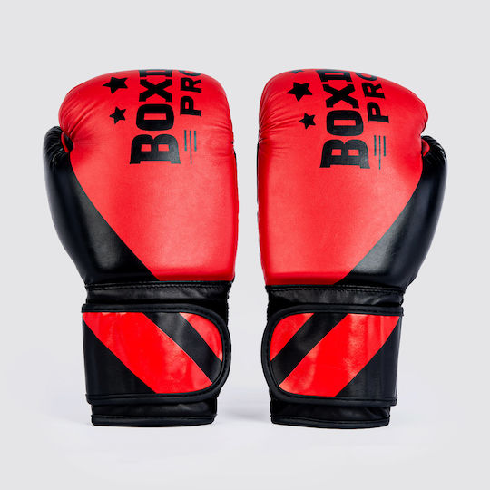 Boxing Pro Боксови Ръкавици от Синтетична Кожа за Състезание Червени