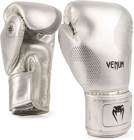 Venum Mănuși de Box din Piele Sintetică pentru Competiție Argintiu