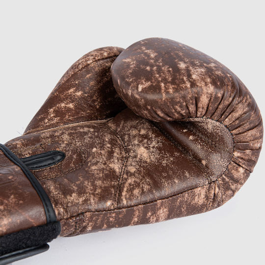 Boxing Pro Γάντια Πυγμαχίας Δερμάτινα για Αγώνα Καφέ