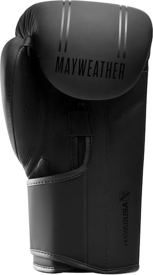 Hayabusa Boxing Gloves Made Of Synthetic Leather For Competition Black