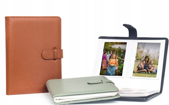 Photo Album 80x Fuji Instax Wide 400 Square Polaroid 600 Sx70 Photos New Black